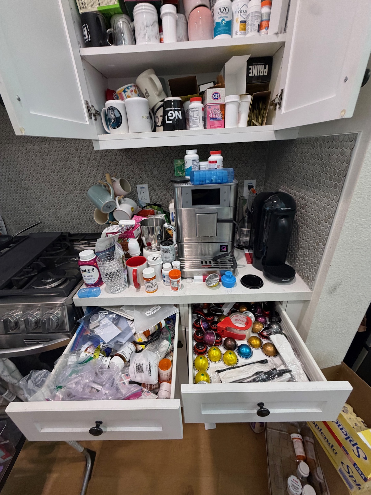 Coffee station before
