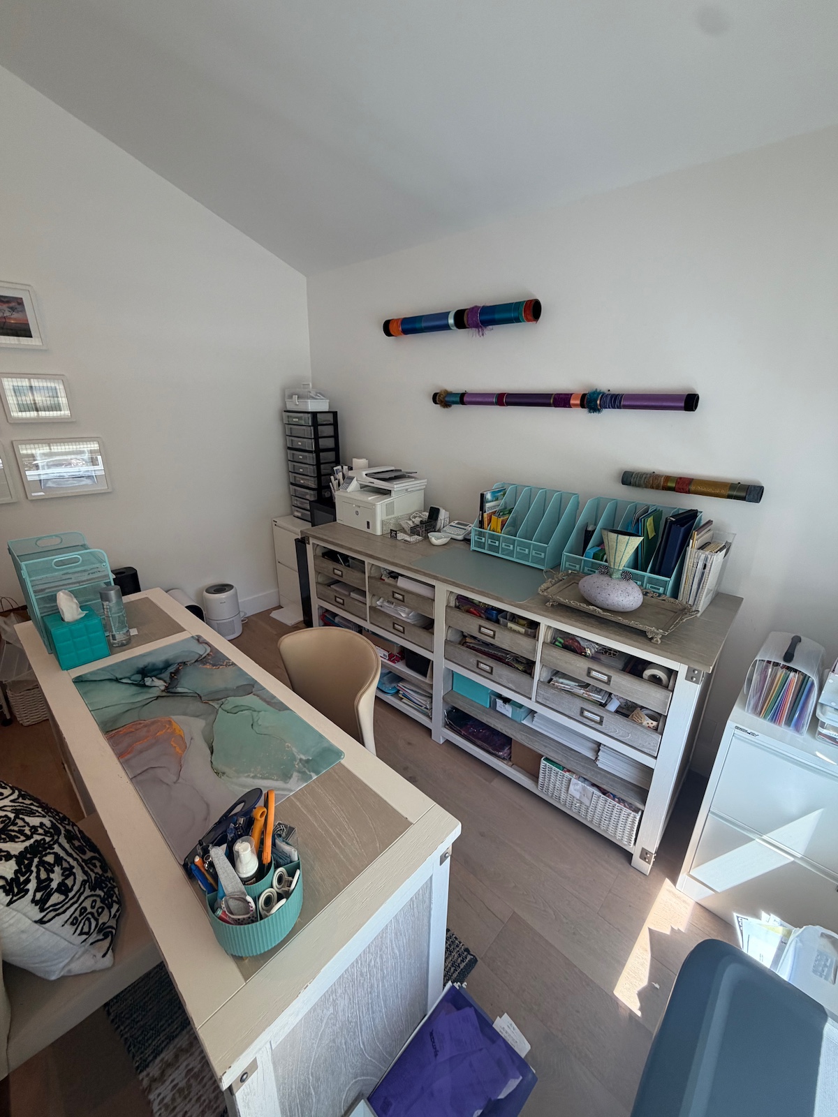 Home office and craft room after