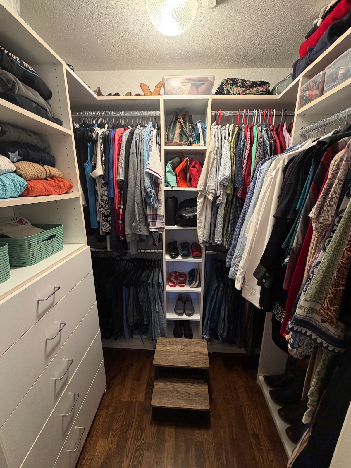 Move-in closet after