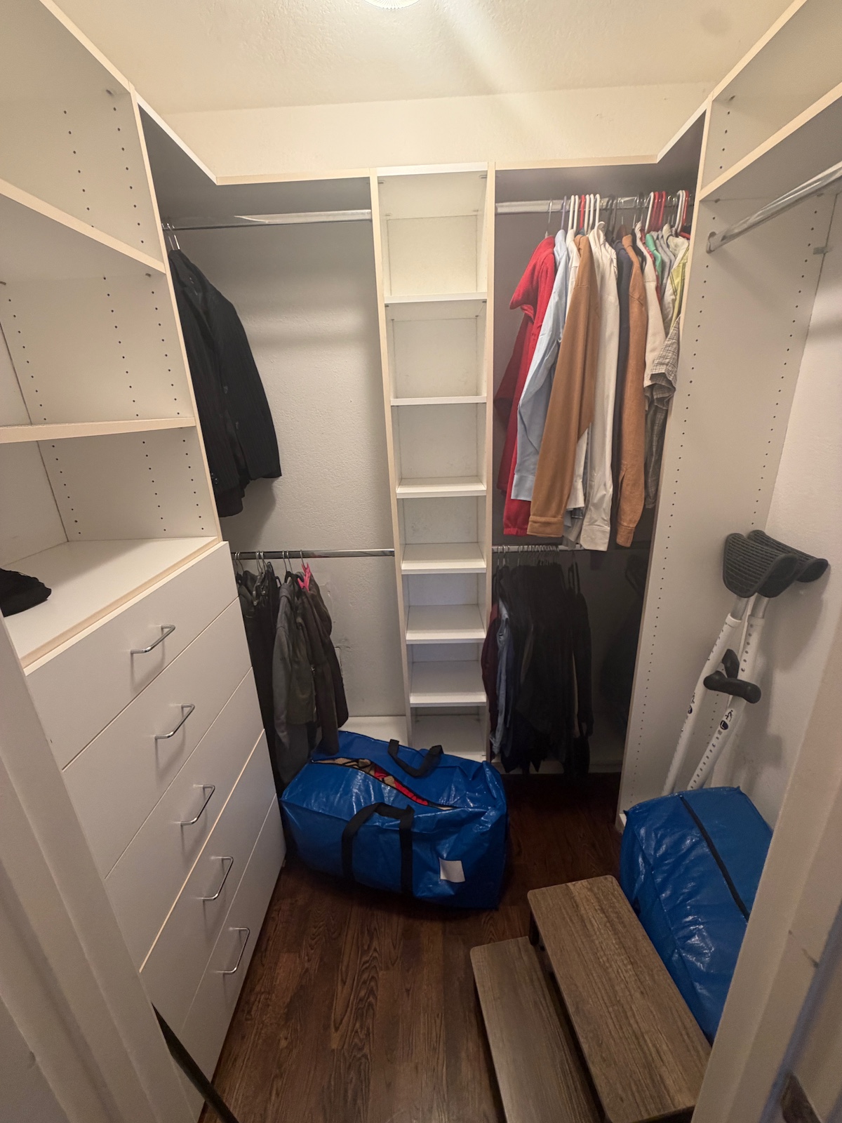 Move-in closet before