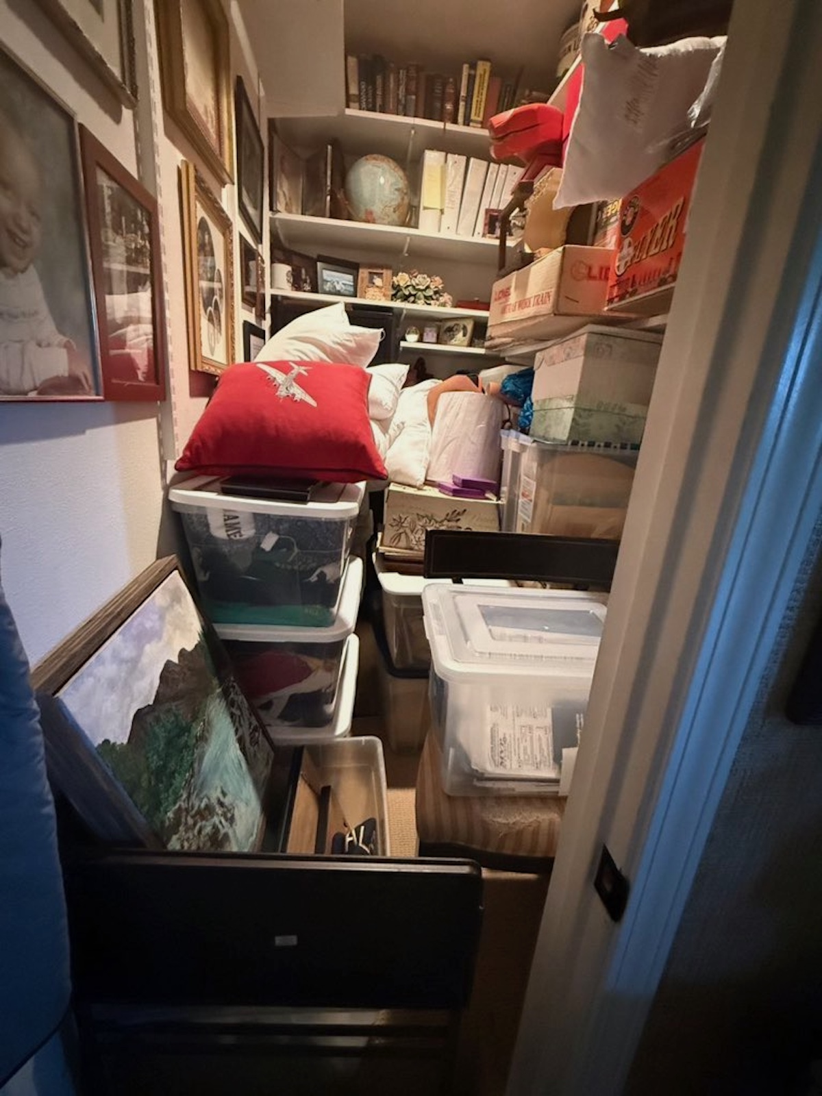 Storage room before